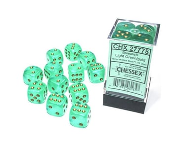 Chessex / Pacific Games D6 16Mm Dice 10Pc Maple Green/Yellow