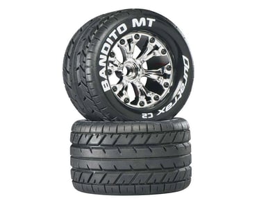Duratrax Sixpack MT 2.8 Truck 2WD Mounted Front C2 Wheels 2-Piece Black