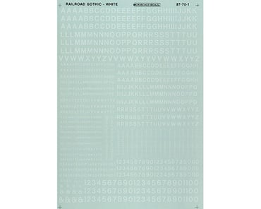 Microscale HO Letters & Numbers Roman/Black MSI90002 