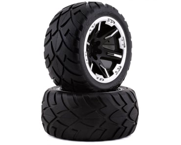 Traxxas 7573A Slick-Reifen Auf Felge Schwarz-Chrom - Modellbau