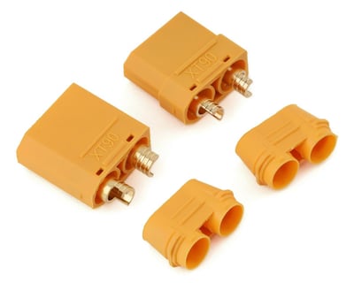 SPARKHOBBY Fundas Protectoras XT90 Macho Hembra – 10 Unidades En PVC Amarillo Para Conectores De Drones Y Aviones RC, Protección Anticortocircuitos