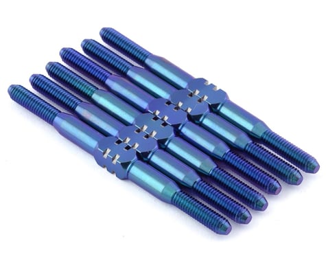 175RC Associated DR10 Titanium Turnbuckle Set (Blue) (6)