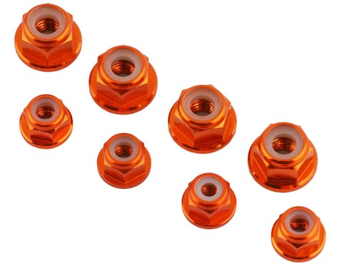 175RC DR10M Aluminum Nut Kit (Orange) (8)