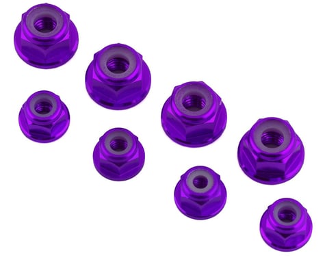 175RC Associated DR10M Aluminum Nut Kit (Purple) (8)