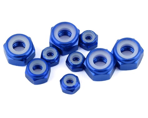 175RC Losi Mini JRX2 Aluminum Nut Kit (Blue) (9)