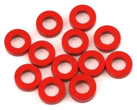 1UP Racing 3x6mm Precision Aluminum Shims (Red) (12) (1mm)