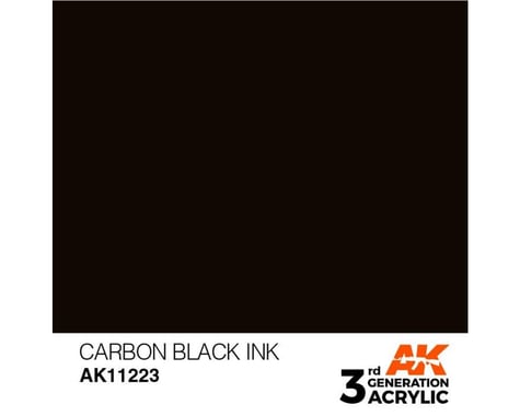 AK INTERACTIVE Carbon Black Ink Acrylic Paint 17Ml