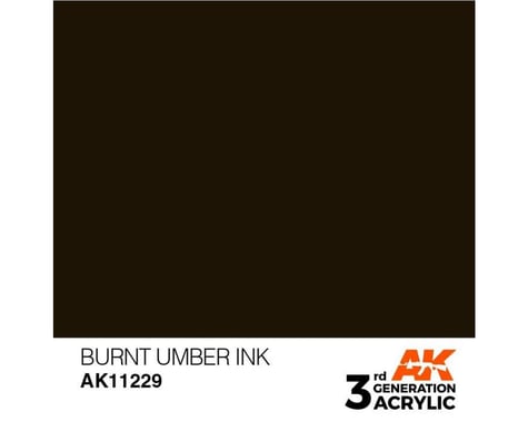 AK INTERACTIVE Burnt Umber Ink Acrylic Paint 17Ml