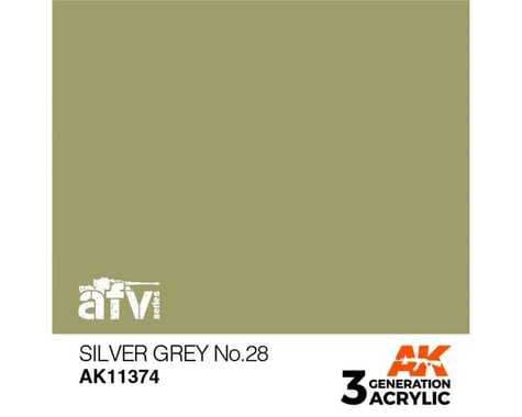 AK INTERACTIVE Silver Grey No28 Acrylic 17Ml