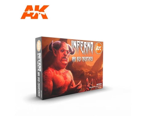 AK INTERACTIVE Inferno Red Models Acrylic Set 6 Colors