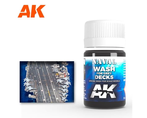 AK INTERACTIVE 35Ml Grey Deck Wash Enamel Paint