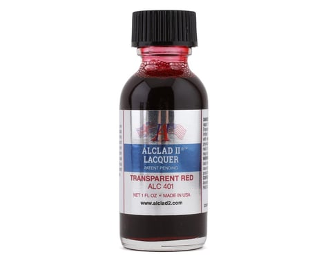Alclad II Lacquers Lacquer Airbrush Paint (Transparent Red) (1oz)