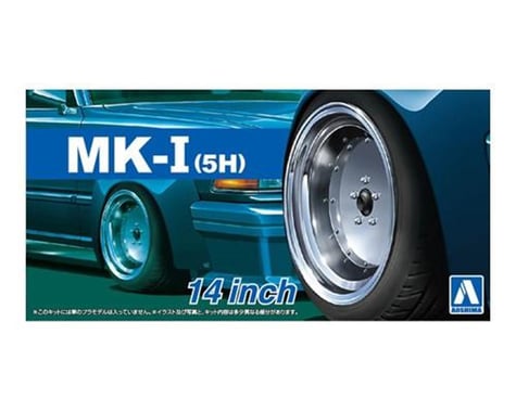 Aoshima 1/24 Mk I 5H 14G Tire + Wheel Set 4