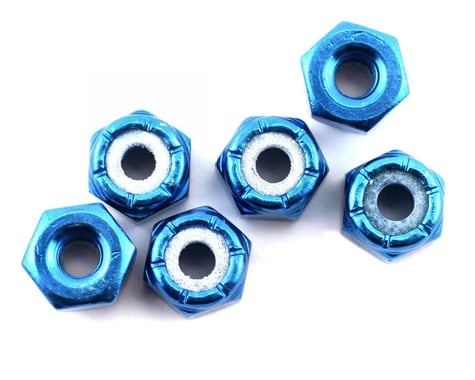 Team Associated 8/32 Aluminum Locknut (Blue Anodized) (6)