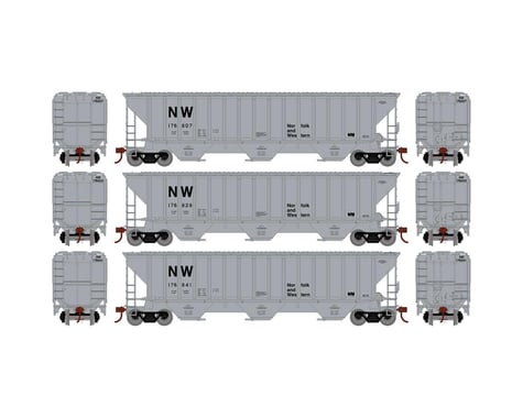 Athearn HO RTR PS 4740 Covered Hopper, N&W (3)