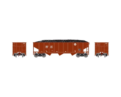 Athearn N 40' 3-Bay Ribbed Hopper with Load, BNSF #618002