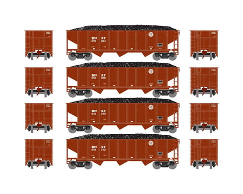 Athearn N 40' 3-Bay Ribbed Hopper with Load, BNSF #2 (4)