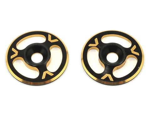 Avid RC Triad Wing Mount Buttons (2) (Black/Gold)