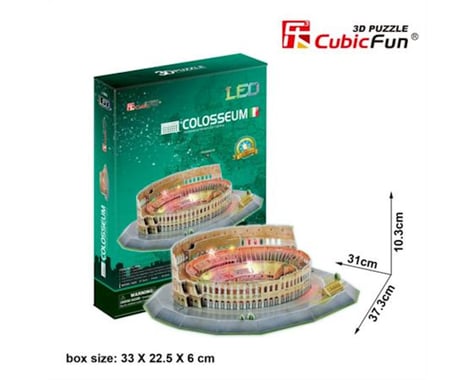 Cubic Fun CubicFun LED 3D Puzzle Paper Model - The Colosseum (Italy), 185 pcs