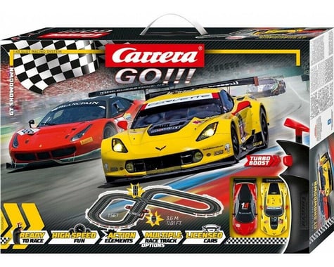 Carrera GO!!! 62490 GT Showdown Electric Slot Car Racing Track Set 1:43 Scale