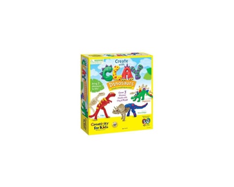Creativity for Kids CFK6174000 Create 3 Clay Dinosaurs with modeling clay