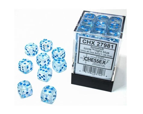 Chessex /  Pacific Games D6 12MM DICE LUMINARY ICICLE