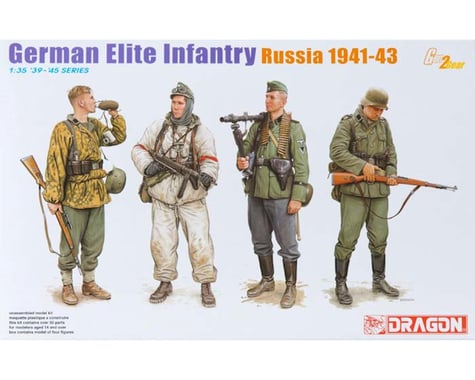 Dragon Models  1/35 Germ Elite Inf, Russia 1941-43 (4 Figure Set)