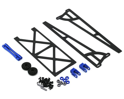 DragRace Concepts Slider Wheelie Bar w/Plastic Wheels (Blue)