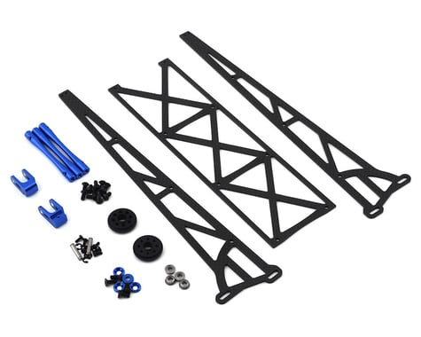 DragRace Concepts 10" Slider Wheelie Bar w/Plastic Wheels (Blue)