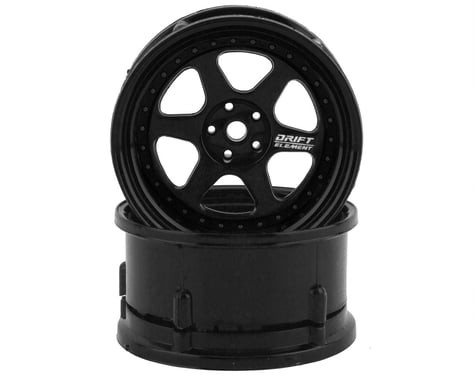 DS Racing Drift Element 6 Spoke Drift Wheels (Triple Black) (2)