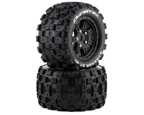 DuraTrax Stakker ST Belted 3.8" Pre-Mounted Truck Tires w/17mm Hex (Black) (2)