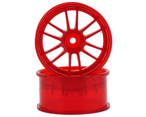 Mikuni Ultimate GL 6-Split Spoke Drift Wheels (Crystal Red) (2) (5mm Offset)