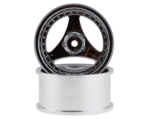 Mikuni Yokohama Advan Oni Kai Drift Wheels (Chrome Silver) (2) (5mm Offset)
