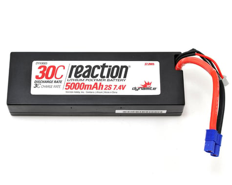 Dynamite Reaction 2S 30C Hard Case LiPo Battery w/EC3 Connector (7.4V/5000mAh)