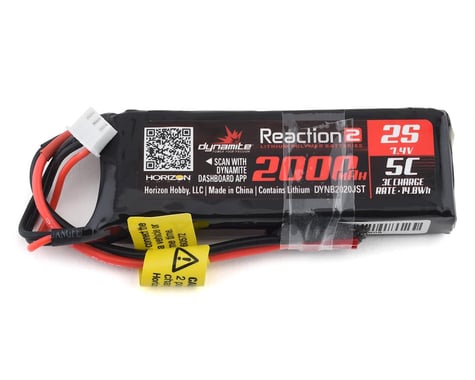 Dynamite Reaction 2S 5C LiPo Receiver Pack (7.4V/2000mAh)