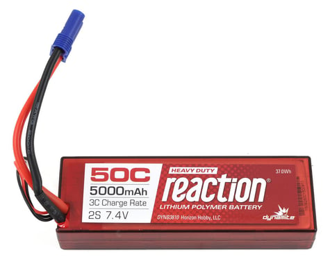 Dynamite Reaction HD 2S 50C Hard Case LiPo Battery w/EC5 (7.4V/5000mAh)