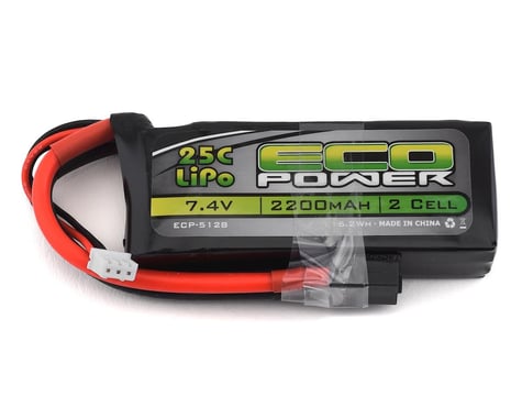 EcoPower "Electron" 2S LiPo 25C Battery (7.4V/2200mAh)