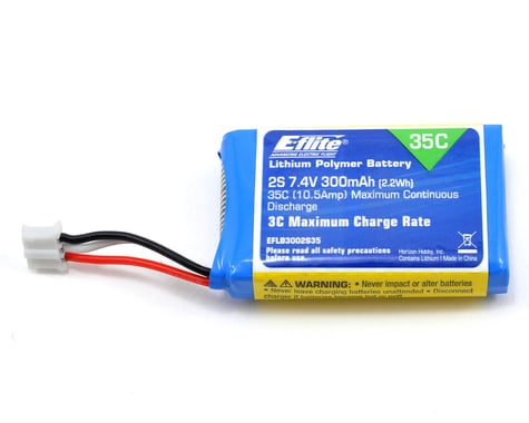 E-flite 2S LiPo Battery Pack 35C (7.4V/300mAh)