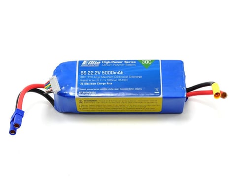 E-flite 6S LiPo Battery Pack w/EC5 30C (22.2V/5000mAh)