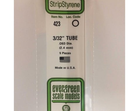 Evergreen Scale Models 24" Tubing, .093" (9)