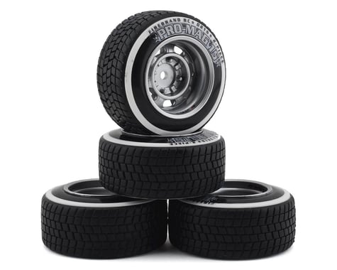 Firebrand RC Promag 15-D2T Pre-Mounted Drift Tires (4) (Silver)