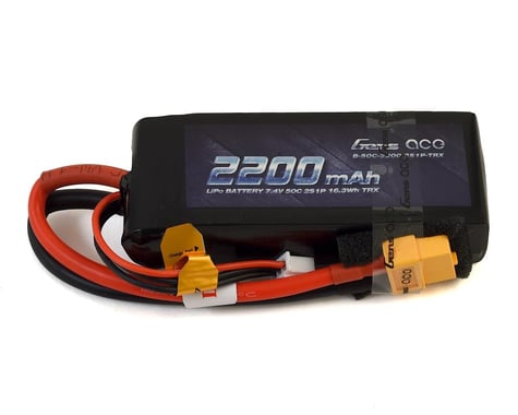 Gens Ace 2S Soft 50C LiPo Battery Pack w/XT60 Connector (7.4V/2200mAh)