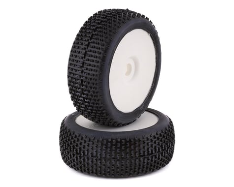 GRP Tires Easy Pre-Mounted 1/8 Buggy Tires (2) (White) (Medium)