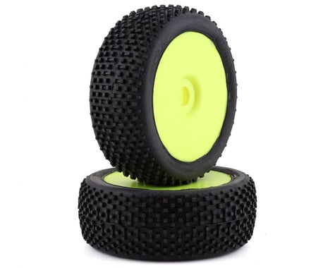 GRP Tires Atomic Pre-Mounted 1/8 Buggy Tires (2) (Yellow) (Medium)