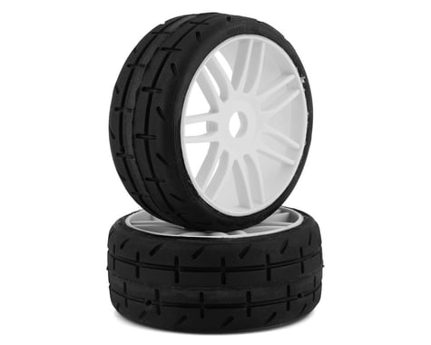 GRP Tires GT - TO1 Revo Belted Pre-Mounted 1/8 Buggy Tires (White) (2) (S1)