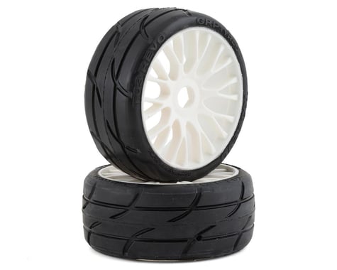 GRP Tires GT - TO3 Revo Belted Pre-Mounted 1/8 Buggy Tires (White) (2) (XB3)