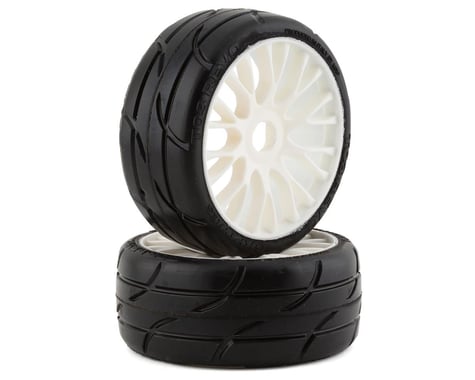 GRP Tires GT - TO3 Revo Belted Pre-Mounted 1/8 Buggy Tires (White) (2) (XB1)