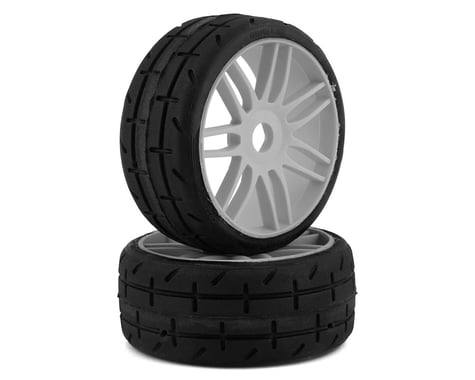 GRP Tires GT - TO1 Revo Belted Pre-Mounted 1/8 Buggy Tires (Silver) (2) (S1)