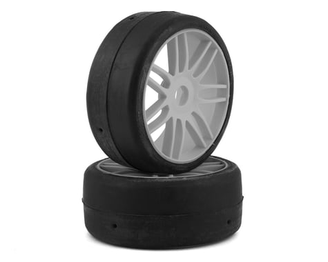 GRP Tires GT - TO2 Slick Belted Pre-Mounted 1/8 Buggy Tires (Silver) (2) (S4)