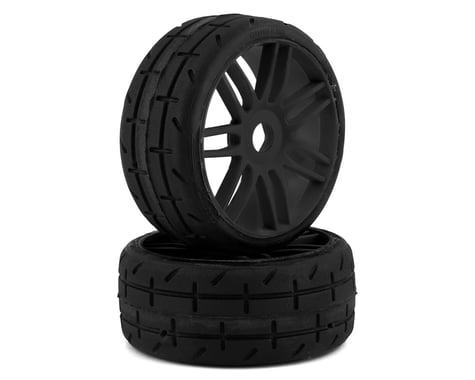 GRP Tires GT - TO1 Revo Belted Pre-Mounted 1/8 Buggy Tires (Black) (2) (R1)